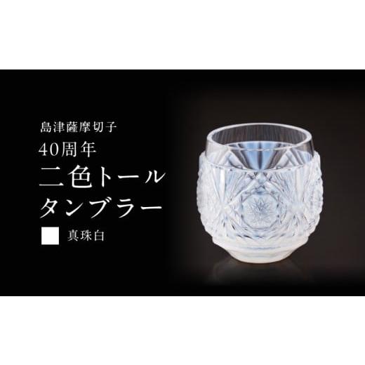 ふるさと納税 陶磁器・漆器・ガラス 鹿児島県 鹿児島市 期間限定 島津薩摩切子 40周年 樽タンブラー(真珠白) K010-045_02