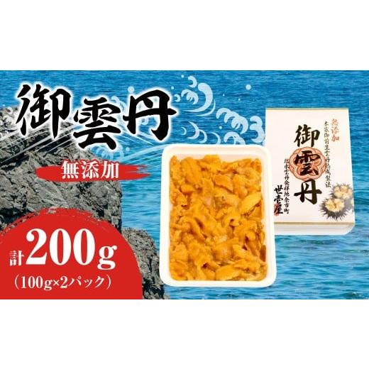 ふるさと納税 ウニ 北海道 余市町 世壱屋 御雲丹100g(チリ産) 2pc 200g(100g×2)