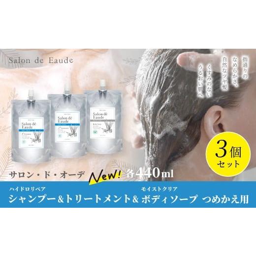 ふるさと納税 石鹸 液体せっけん 高知県 四万十市 サロン・ド・オーデ ハイドロリペア シャンプー & トリートメント & モイストクリア ボディソープ つめか…