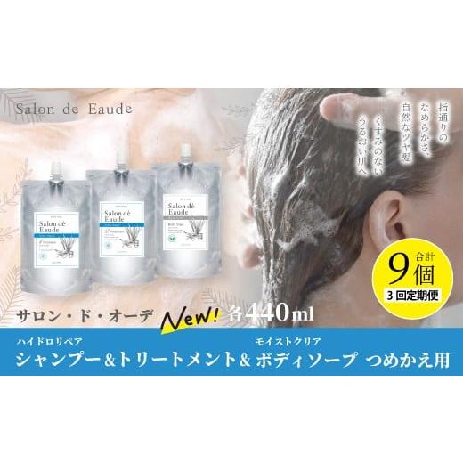 ふるさと納税 石鹸 液体せっけん 高知県 四万十市 3回 定期便 サロン・ド・オーデ ハイドロリペア シャンプー & トリートメント & モイストクリア ボディソ…