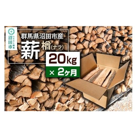 ふるさと納税 アウトドアグッズ 群馬県 沼田市 [11月〜2026年5月発送] 2ヶ月定期便 群馬県沼田市産の薪(ナラ)20kg×2回 ダイワアシスト