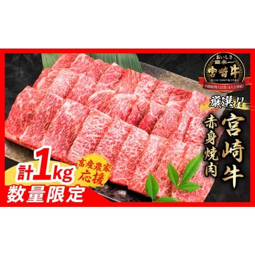 ふるさと納税 牛肉 焼肉・バーベキュー 宮崎県 日南市 6月末までにお届け 畜産農家応援 数量限定 厳選 宮崎牛 赤身 焼肉 計1kg 牛肉 国産焼き肉 BBQ 鉄板焼き…