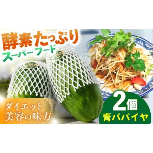 ふるさと納税 野菜類 長崎県 川棚町 青パパイヤ 2個(約2kg) 栽培期間中農薬不使用 あい農産