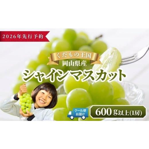 ふるさと納税 ぶどう マスカット 岡山県 鏡野町 2026年発送分 先行予約 岡山県産 シャインマスカット 600g以上(1房) ご家庭用 025-a034 600g以上(1房)