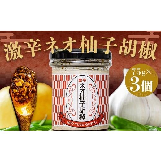 ふるさと納税 加工品等 福岡県 嘉麻市 激辛ネオ柚子胡椒 3個セット 計225g(75g×3個) ゆず胡椒 ゆずこしょう 胡椒 柚子 ゆず にんにく ごま油 青唐辛子 常温