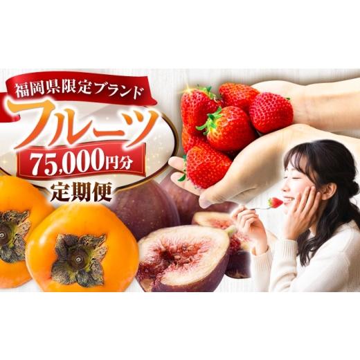 ふるさと納税 いちご 福岡県 豊前市 全4回定期便 フルーツ定期便 7万5千円コース(あまおう2種&いちじく&柿) [豊前市] 豊前市定期便