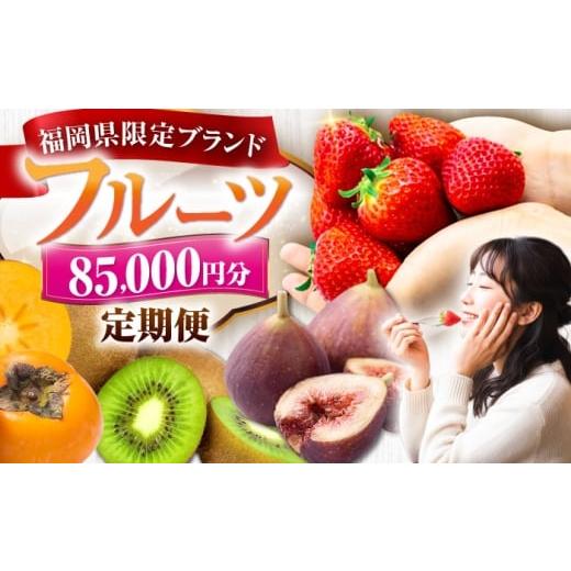 ふるさと納税 いちご 福岡県 豊前市 全5回定期便 フルーツ定期便 8万5千円コース(あまおう2種&いちじく&キウイ&柿) [豊前市] 豊前市定期便