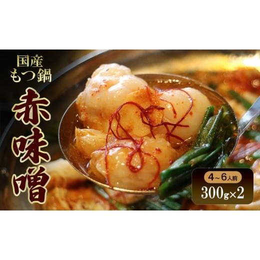 ふるさと納税 牛肉 もつ鍋 京都府 京田辺市 国産もつ鍋 赤味噌4〜6人前 300g×2 | 牛肉 国産牛 牛ホルモン モツ 鍋 冷凍 京都