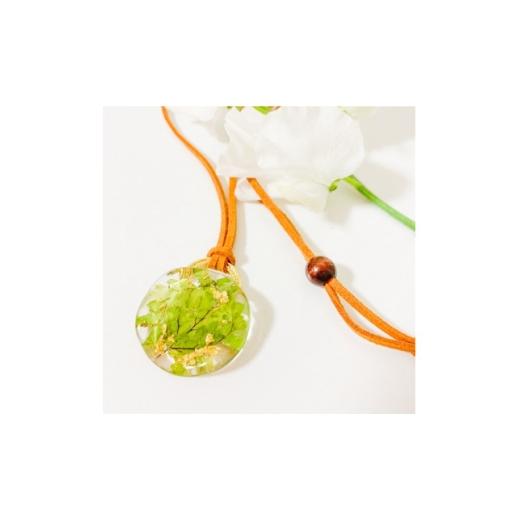 ふるさと納税 アクセサリー ネックレス 栃木県 小山市 アジアンタムの葉ネックレス・グリーンカラー 1676352