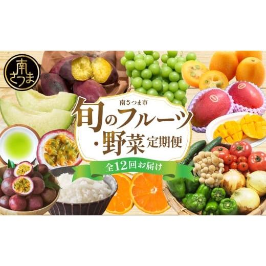 ふるさと納税 メロン 鹿児島県 南さつま市 定期便 南国の恵み 旬のフルーツ・野菜定期便(全12回) 鹿児島県産 果物 フルーツ 柑橘 みかん 野菜 お茶 米 お米…
