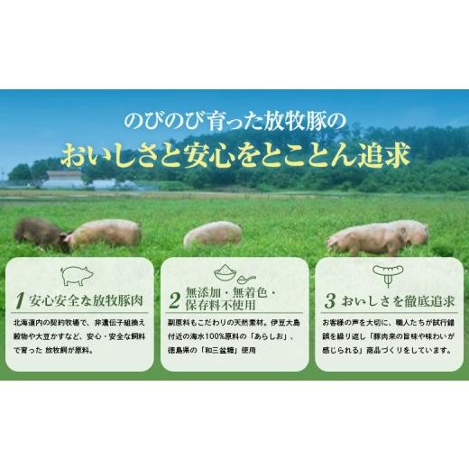 ふるさと納税 肉 ソーセージ 北海道 恵庭市 定期便：4回 北海道産放牧豚 無添加ポークウインナー・粗挽きウインナー ×各10パック | 定期便 北海道産 放牧豚 …_3