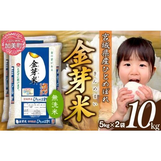 ふるさと納税 無洗米 宮城県 加美町 10kg 令和7年 無洗米 金芽米 宮城県産 ひとめぼれ 10kg (5kg×2袋) 新米 米 小分け 便利 時短 栄養 健康 低糖質 低カロリ…