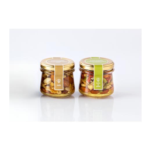 ふるさと納税 加工品等 はちみつ 鳥取県 八頭町 ナッツの蜂蜜漬け2種(ナッツ・ナッツ&シード) ギフトセット