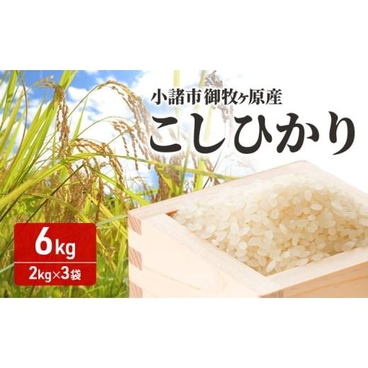 ふるさと納税 米 コシヒカリ 長野県 小諸市 小諸市 御牧ヶ原産こしひかり 6kg(2kg×3袋)長野 信州 コシヒカリ 精米 美味しいお米 お取り寄せ おこめ 白米 …