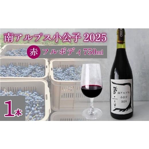 ふるさと納税 ワイン 赤ワイン 山梨県 南アルプス市 自然派 フルボディ15度赤ワイン 南アルプス小公子2025 黒 1本 AL