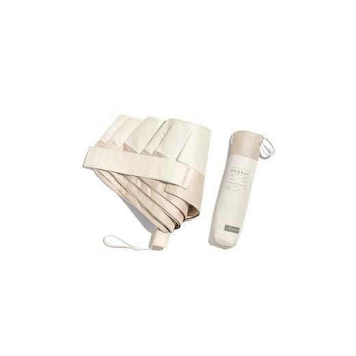 ふるさと納税 雑貨・日用品 東京都 台東区 一木良品 レディース 折りたたみ傘 晴雨兼用 (種類:丸型、オフ×ベージュ) K25A03 丸型、オフ×ベージュ