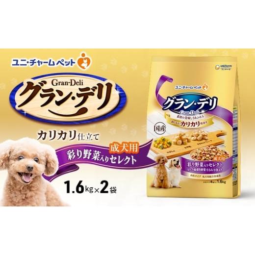ふるさと納税 雑貨・日用品 兵庫県 伊丹市 グラン・デリ カリカリ仕立て 成犬用 彩り野菜入りセレクト 1.6kg×2袋 ペットフード ドッグフード 犬のごはん 犬用…