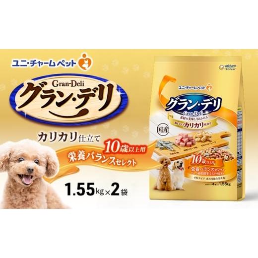 ふるさと納税 雑貨・日用品 兵庫県 伊丹市 グラン・デリ カリカリ仕立て 10歳以上用 栄養バランスセレクト 1.55kg×2袋 ペットフード ドッグフード 犬のごはん…