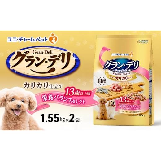 ふるさと納税 雑貨・日用品 兵庫県 伊丹市 グラン・デリ カリカリ仕立て 13歳以上用 栄養バランスセレクト 1.55kg×2袋 ペットフード ドッグフード 犬のごはん…
