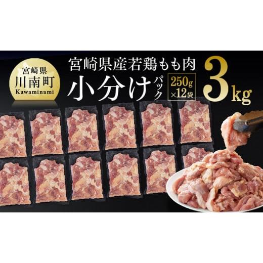 ふるさと納税 鶏肉 モモ 宮崎県 川南町 令和8年2月発送 便利な小分けパック 宮崎県産 若鶏 もも肉 小分け パック 250g×12袋 計3.0kg 鶏 肉 鶏肉 国産 モモ …