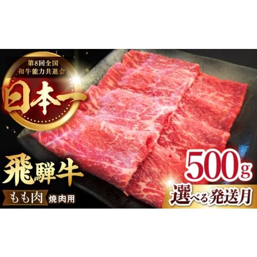 ふるさと納税 牛肉 モモ 岐阜県 多治見市 1月発送 飛騨牛 焼肉 用 もも 肉 500g 牛肉 国産 ブランド牛 和牛 多治見市 / 肉のひぐち TDC003-1 1月発送