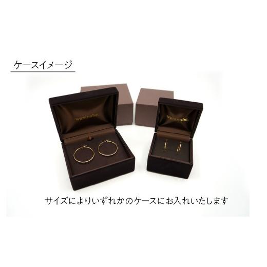 ふるさと納税 アクセサリー ピアス 山梨県 昭和町 コンビ ダブルウェーブ フープピアス K18／pt900 SWCA023の画像