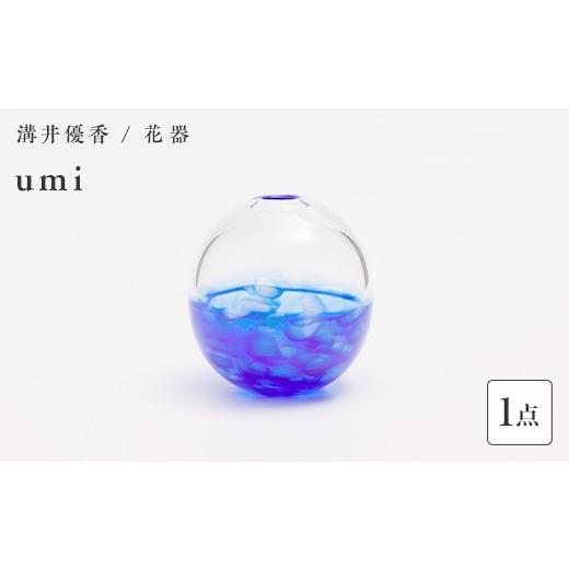 ふるさと納税 陶磁器・漆器・ガラス 山口県 山陽小野田市 〈ガラス作家 溝井 優香〉 花器「umi」 硝子 ガラス 贈り物 ギフト F6L-1283 通常の画像