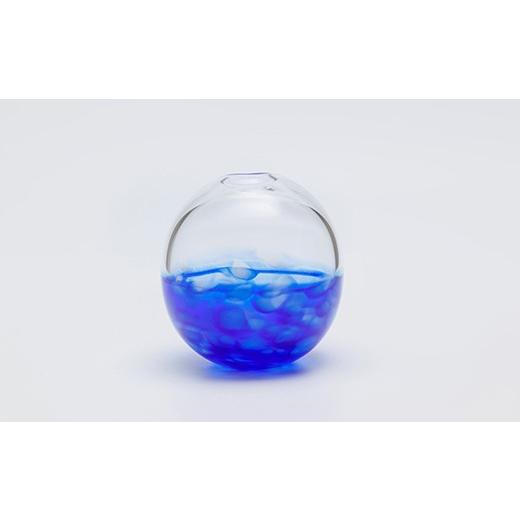 ふるさと納税 陶磁器・漆器・ガラス 山口県 山陽小野田市 〈ガラス作家 溝井 優香〉 花器「umi」 硝子 ガラス 贈り物 ギフト F6L-1283 通常の画像
