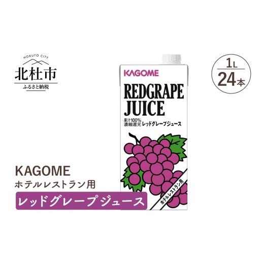 ふるさと納税 果汁飲料 ぶどう 山梨県 北杜市 カゴメ レッドグレープジュース ホテルレストラン用 1L 紙パック 24本入 ジュース ぶどうジュース 健康志向 飲料_1