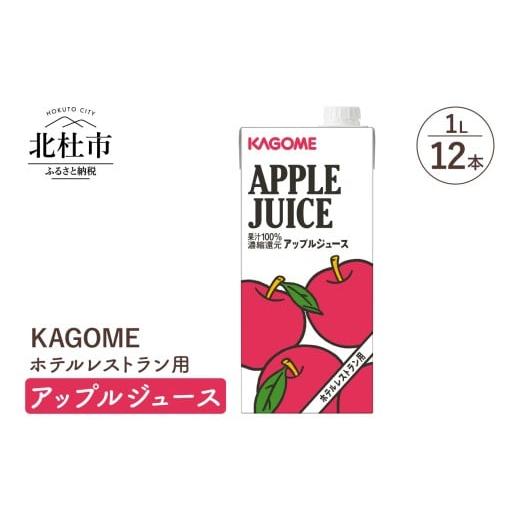 ふるさと納税 果汁飲料 りんご 山梨県 北杜市 カゴメ アップルジュース ホテルレストラン用 1L 紙パック 12本入 ジュース アップル りんごジュース 健康志向 …