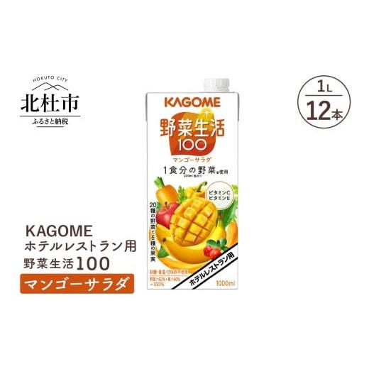 ふるさと納税 果汁飲料 やさい 山梨県 北杜市 カゴメ 野菜生活100 マンゴーサラダ ホテルレストラン用 1L 紙パック 12本入 ジュース 野菜ジュース レストラン…