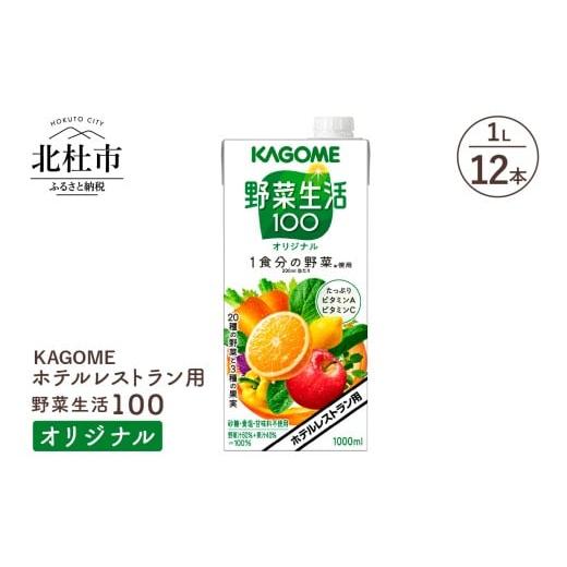 ふるさと納税 果汁飲料 やさい 山梨県 北杜市 カゴメ 野菜生活100 オリジナル ホテルレストラン用 1L 紙パック 12本入 ジュース 野菜ジュース 健康志向 飲料