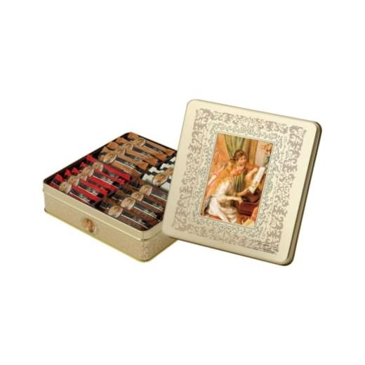 ふるさと納税 焼菓子・チョコレート クッキー 埼玉県 和光市   ルーブリアン ピアノを弾く娘たち(限定缶)37個入 菓子 サブレ チョコレート ウエ…