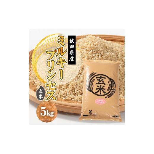 ふるさと納税 玄米 秋田県 大潟村 新米予約 令和7年産 ミルキープリンセス 玄米 5kg 1666247