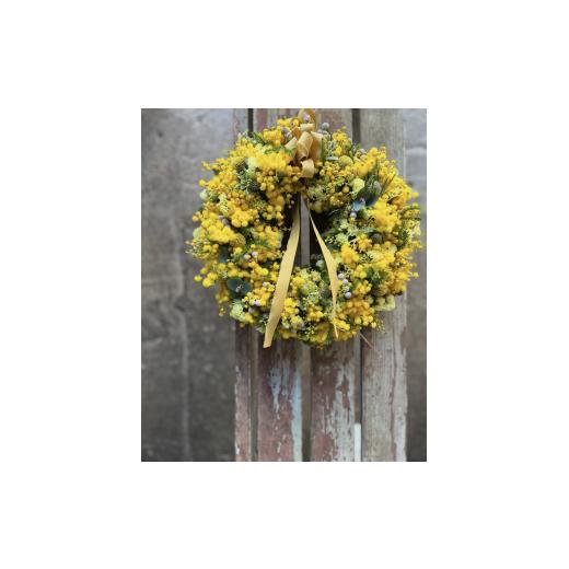 ふるさと納税 雑貨・日用品 花 神奈川県 藤沢市 ミモザリース ミモザ リース 先行予約 花 期間限定 ドライフラワー ドライリース フレッシュリース インテリア…