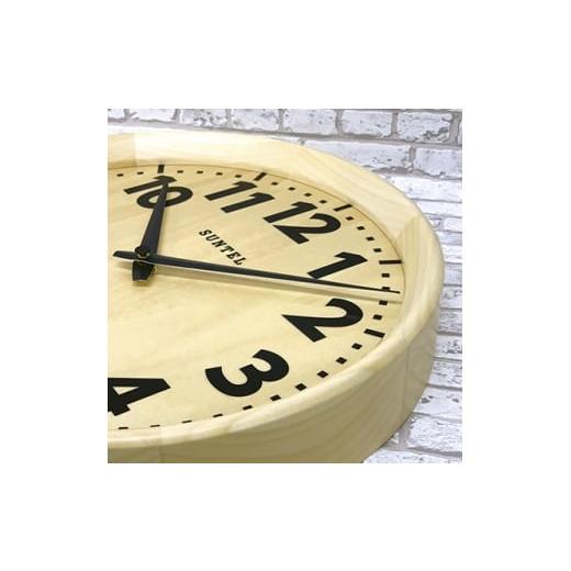 ふるさと納税 時計 掛時計 神奈川県 厚木市 （ナチュラル）DQL734NA　天然木シンプルスタンダード木枠時計 ／ さんてる とけい 時計 掛時計 壁掛け 木製 木製…_3