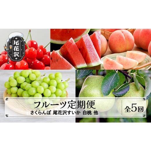 ふるさと納税 スイカ 山形県 尾花沢市 先行予約 フルーツ定期便 全5回 さくらんぼ スイカ もも シャインマスカット ラ・フランス 秀品 令和8年6月~発送開始 …