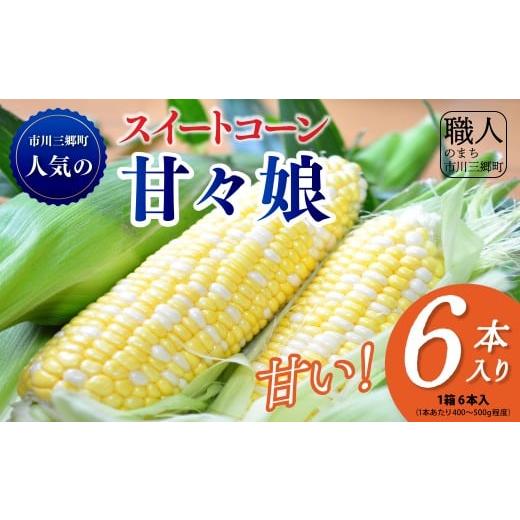 ふるさと納税 とうもろこし 山梨県 市川三郷町 2026年 6月上旬 発送 スイートコーン とうもろこし 甘々娘 6本入り 市川三郷町 産地直送 角田農園 山梨県 市川…