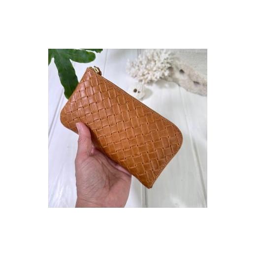 ふるさと納税 雑貨・日用品 兵庫県 丹波市 L字ファスナー長財布『CORONコロン』 メッシュシリーズ:配送情報備考 キャメル キャメル