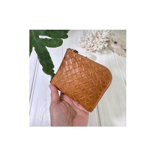 ふるさと納税 雑貨・日用品 兵庫県 丹波市 L字ファスナーミニ財布『CORONminiコロンミニ』 メッシュシリーズ:配送情報備考 キャメル キャメル