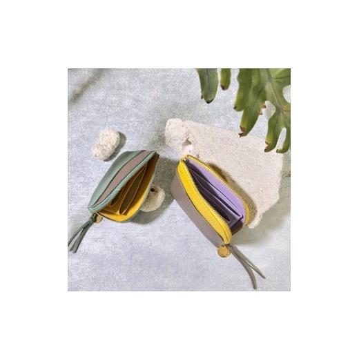 ふるさと納税 雑貨・日用品 兵庫県 丹波市 L字ファスナーミニ財布『CORONminiコロンミニ』Candyキャンディシリーズ:配送情報備考 ミルクベージュ×イエロー …