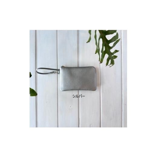 ふるさと納税 雑貨・日用品 兵庫県 丹波市 ストラップ付きポーチ:配送情報備考 シルバー シルバー