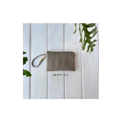 ふるさと納税 雑貨・日用品 兵庫県 丹波市 ストラップ付きポーチ:配送情報備考 ミルクベージュ ミルクベージュ