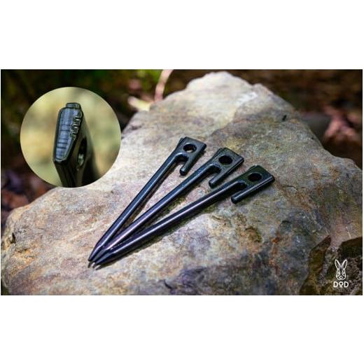 ふるさと納税 アウトドアグッズ 大阪府 東大阪市 DOD 鍛造人参ペグ(18)8本セット(P1-002-BK)