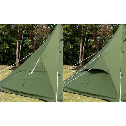 ふるさと納税 アウトドアグッズ テント・タープ 大阪府 東大阪市  DOD ワンポールテント RX （M） TC（ T3-949-BK ） T3-949-BKの画像