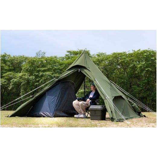 ふるさと納税 アウトドアグッズ テント・タープ 大阪府 東大阪市  DOD ワンポールテント RX （M） TC（ T3-949-BK ） T3-949-BKの画像