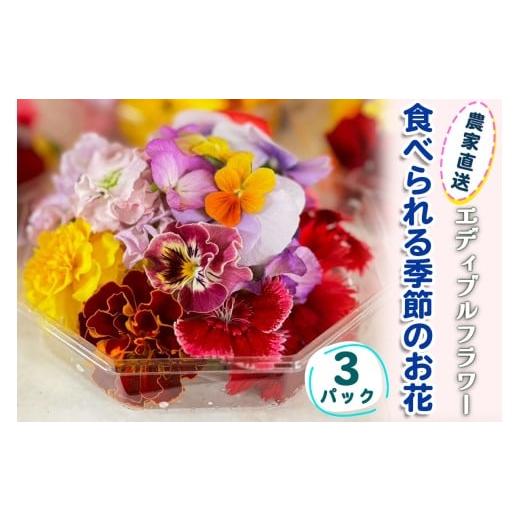 ふるさと納税 野菜類 神奈川県 伊勢原市 農家直送 加藤さんちのエディブルフラワー 3パック (1パックあたり季節のお花15輪から30輪)|食用 花 お花 野菜 トッ…