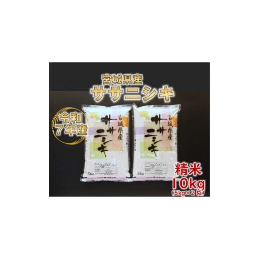 ふるさと納税 米 宮城県 村田町 令和7年産 ササニシキ 精米10kg(5kg×2) 宮城県産 1691459