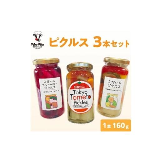 ふるさと納税 缶詰・瓶詰 東京都 福生市 西多摩の恵み、ぎゅっと瓶詰め。彩り豊かなごちそうピクルス 食べきりサイズ ピクルス3本セット 1691865