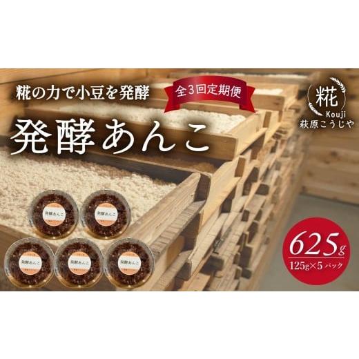 ふるさと納税 加工品等 静岡県 藤枝市 全3回 定期便 発酵 あんこ 1パック 125g入り × 5パック 和菓子 糀 麹 米 小豆 あずき 和スイーツ 餡 お菓子 砂糖不使用…